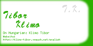 tibor klimo business card